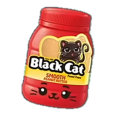 Black Cat Smooth Peanut Butter sticker #BLACKCAT - Checkers Stickables