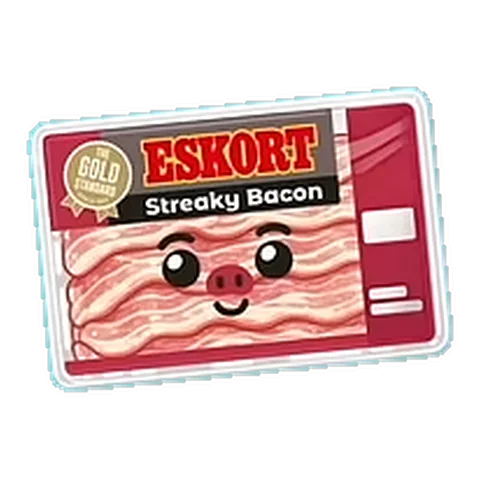 Eskort Wood Smoked Rindless Streaky Bacon sticker #ESKORT - Checkers Stickables