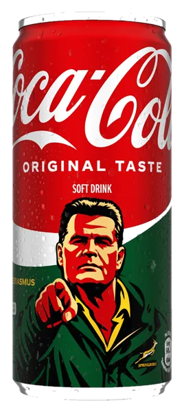 Rassie Erasmus can #ERASMUS - Coca-Cola Be a Bok Fan Cans 2026