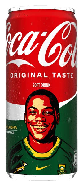 Babalwa Latsha can #LATSHA - Coca-Cola Be a Bok Fan Cans 2026