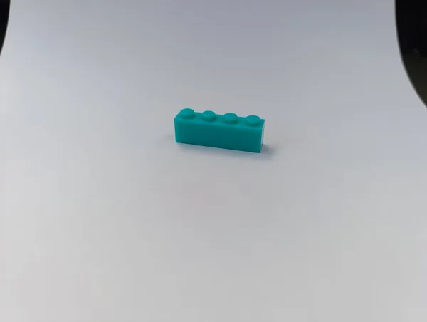 Teal 1x4 Brick mini #BRICK-1X4-TEAL - Little Checkers Building Blocks (2019)