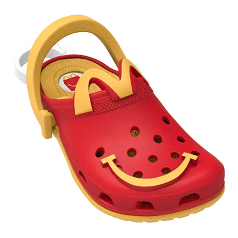 Golden Arches & Happy Meal Croc (Red) mini #ARCHES-SMILE-RED - McDonald's Crocs Happy Meal Toys