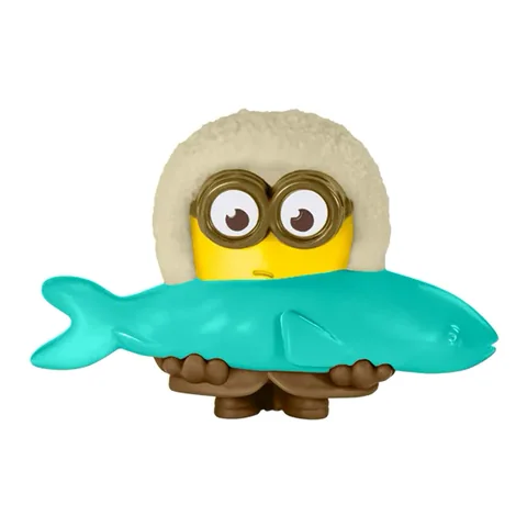 Fur Hood Minion with Fish mini #ESKIMO - McDonald's Minions Happy Meal Toys (2020)