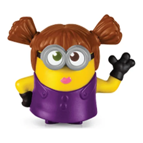 Pigtails Minion mini #GIRL - McDonald's Minions Happy Meal Toys (2020)