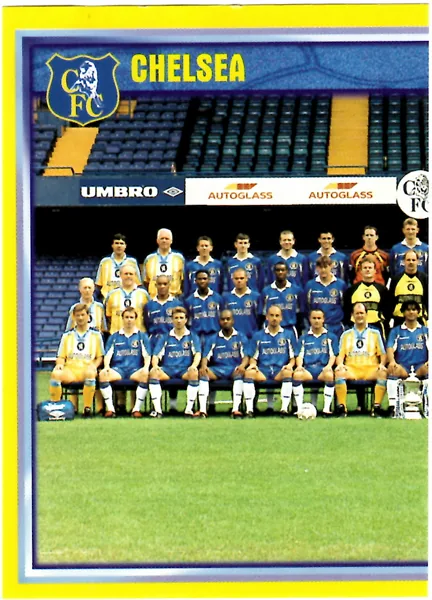 Chelsea Team Photo (left half) sticker #125 - Merlin Premier League 98 Stickers