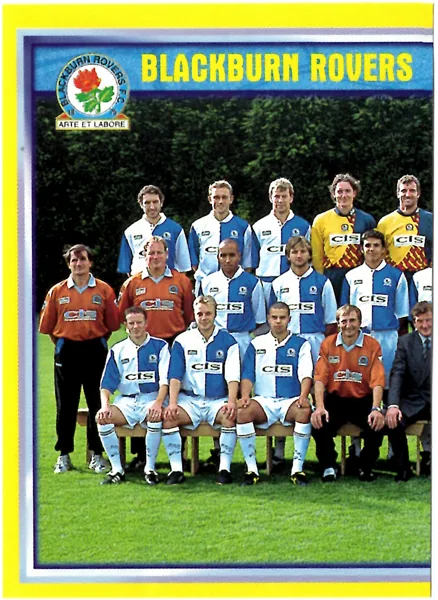 Blackburn Rovers Team Photo (left half) sticker #77 - Merlin Premier League 98 Stickers