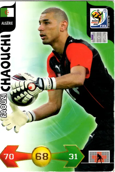 Faouzi Chaouchi card #1 - Panini Adrenalyn XL 2010 FIFA World Cup (SA Edition)