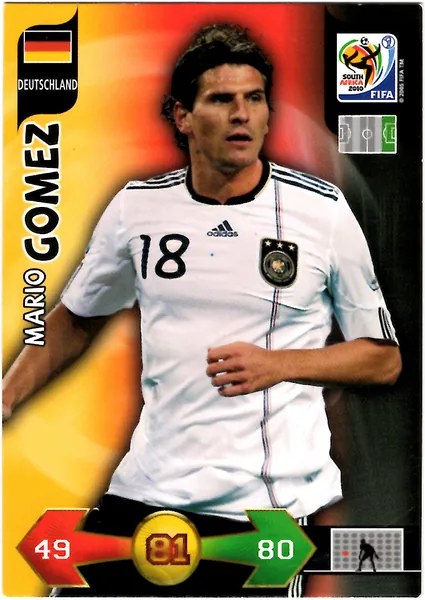 Mario Gomez card #100 - Panini Adrenalyn XL 2010 FIFA World Cup (SA Edition)