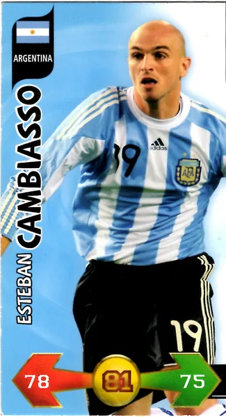 Esteban Cambiasso card #13 - Panini Adrenalyn XL 2010 FIFA World Cup (SA Edition)