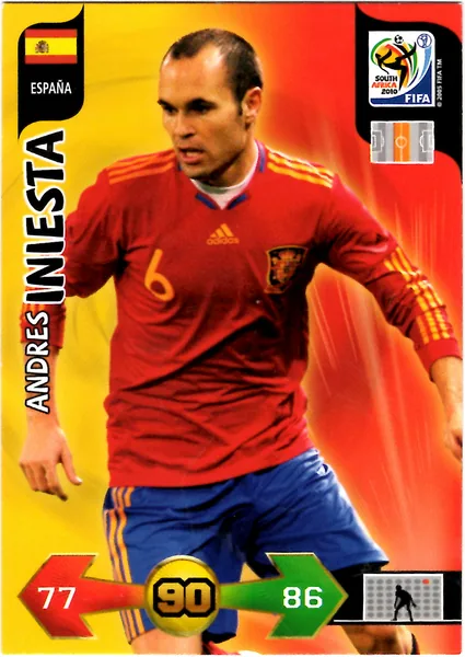 Andres Iniesta card #131 - Panini Adrenalyn XL 2010 FIFA World Cup (SA Edition)