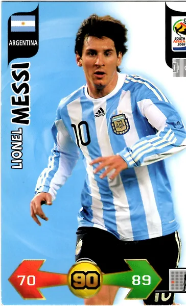 Lionel Messi card #15 - Panini Adrenalyn XL 2010 FIFA World Cup (SA Edition)
