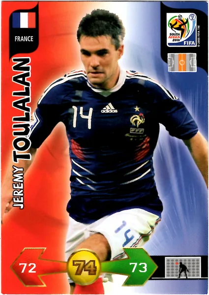 Jeremy Toulalan card #152 - Panini Adrenalyn XL 2010 FIFA World Cup (SA Edition)