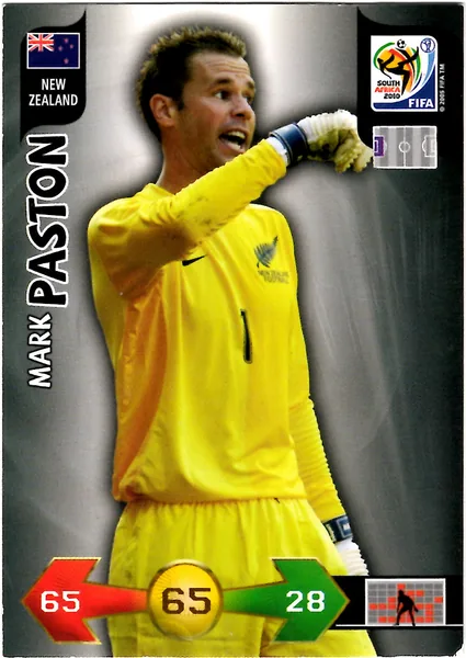 Mark Paston card #258 - Panini Adrenalyn XL 2010 FIFA World Cup (SA Edition)