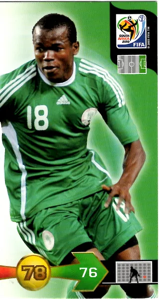 Victor Obinna card #268 - Panini Adrenalyn XL 2010 FIFA World Cup (SA Edition)
