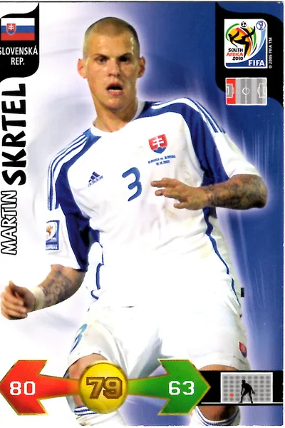 Martin Skrtel card #301 - Panini Adrenalyn XL 2010 FIFA World Cup (SA Edition)