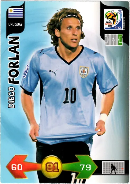 Diego Forlan card #336 - Panini Adrenalyn XL 2010 FIFA World Cup (SA Edition)