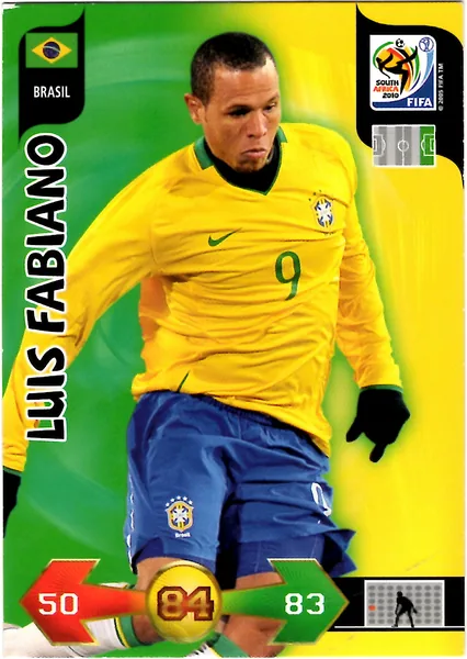 Luis Fabiano card #46 - Panini Adrenalyn XL 2010 FIFA World Cup (SA Edition)