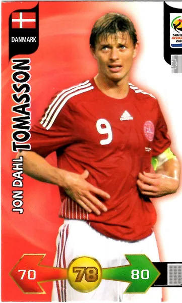 Jon Dahl Tomasson card #81 - Panini Adrenalyn XL 2010 FIFA World Cup (SA Edition)