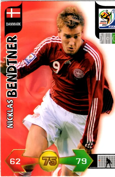 Nicklas Bendtner card #82 - Panini Adrenalyn XL 2010 FIFA World Cup (SA Edition)