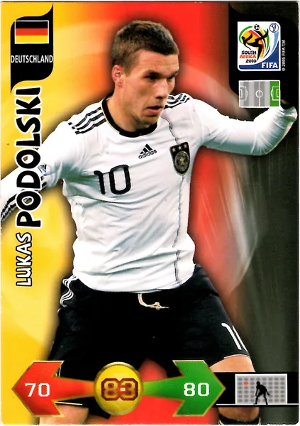 Lukas Podolski card #99 - Panini Adrenalyn XL 2010 FIFA World Cup (SA Edition)