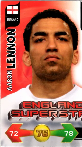 Aaron Lennon card #116 - Panini Adrenalyn XL 2010 FIFA World Cup (UK Edition)