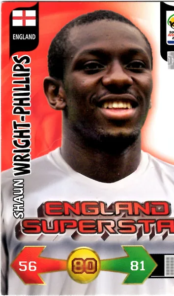 Shaun Wright-Phillips card #117 - Panini Adrenalyn XL 2010 FIFA World Cup (UK Edition)