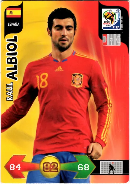 Raul Albiol card #134 - Panini Adrenalyn XL 2010 FIFA World Cup (UK Edition)