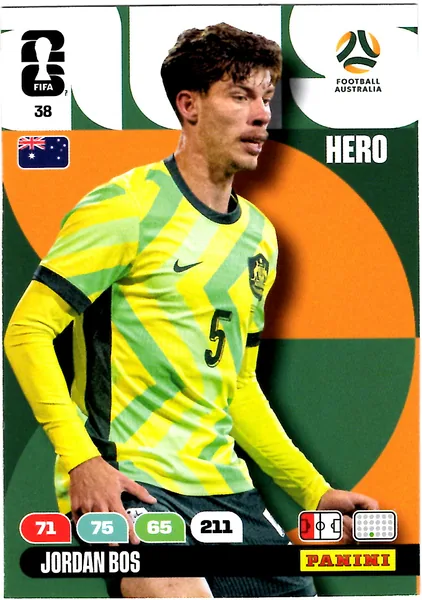 Jordan Bos card #38 - Panini Adrenalyn XL FIFA World Cup 2026