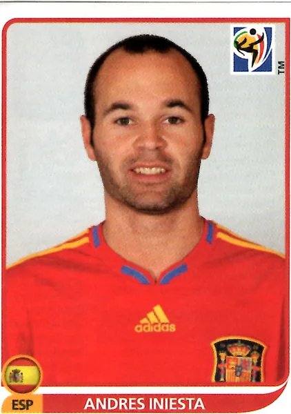 Andres Iniesta sticker #577 - Panini FIFA World Cup 2010 South Africa