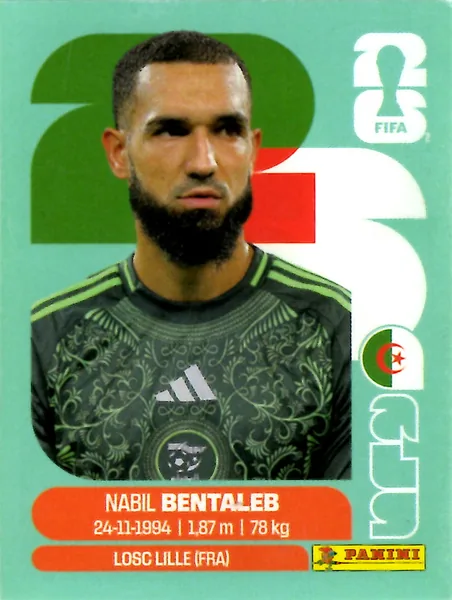 Nabil Bentaleb sticker #ALG12 - Panini FIFA World Cup 2026