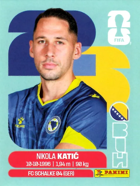 Nikola Katić sticker #BIH7 - Panini FIFA World Cup 2026