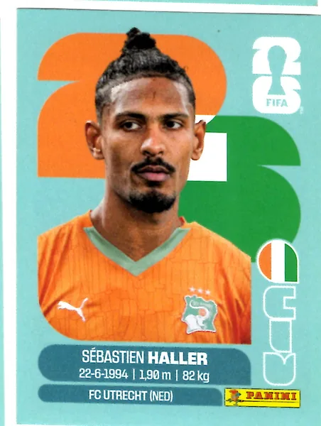 Sébastien Haller sticker #CIV16 - Panini FIFA World Cup 2026