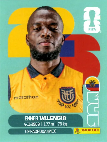 Enner Valencia sticker #ECU20 - Panini FIFA World Cup 2026