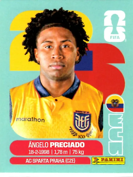 Ángelo Preciado sticker #ECU7 - Panini FIFA World Cup 2026