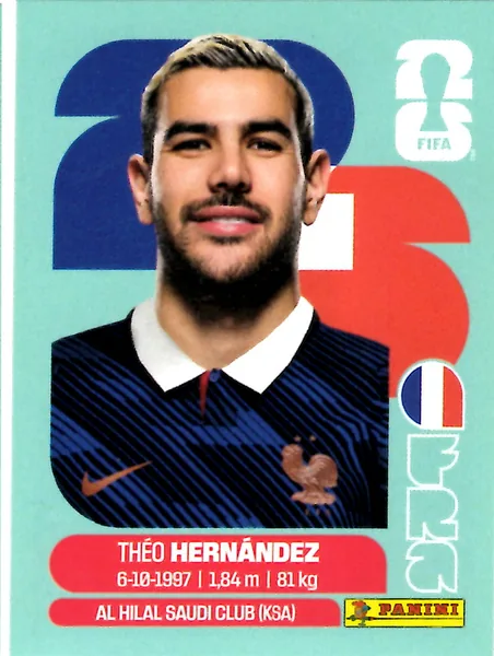 Théo Hernández sticker #FRA3 - Panini FIFA World Cup 2026