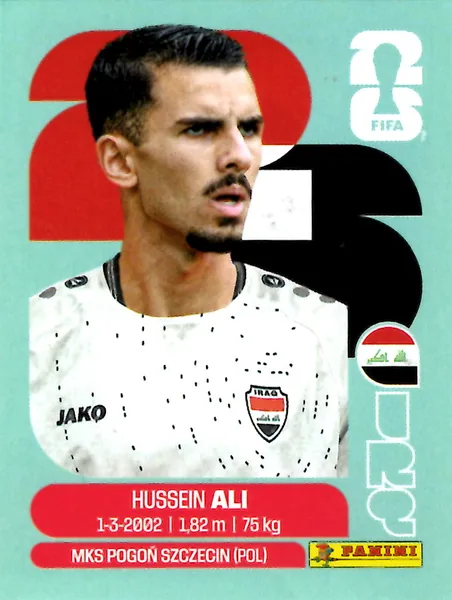 Hussein Ali sticker #IRQ4 - Panini FIFA World Cup 2026