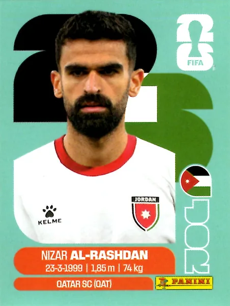 Nizar Al-Rashdan sticker #JOR10 - Panini FIFA World Cup 2026