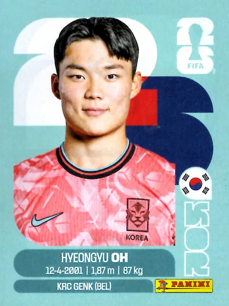 Hyeongyu Oh sticker #KOR20 - Panini FIFA World Cup 2026