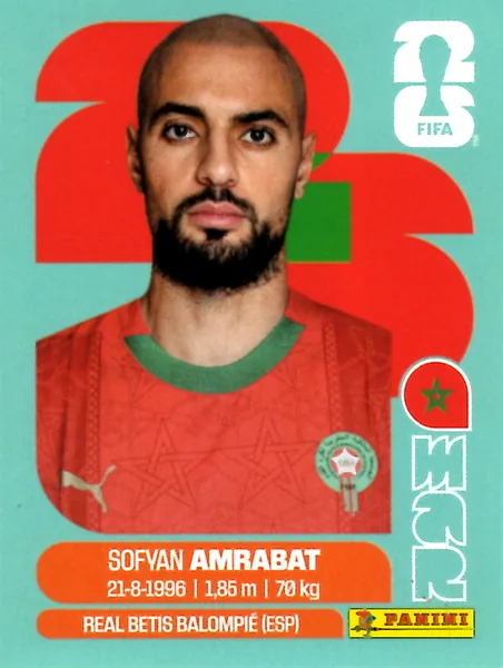 Sofyan Amrabat sticker #MAR10 - Panini FIFA World Cup 2026