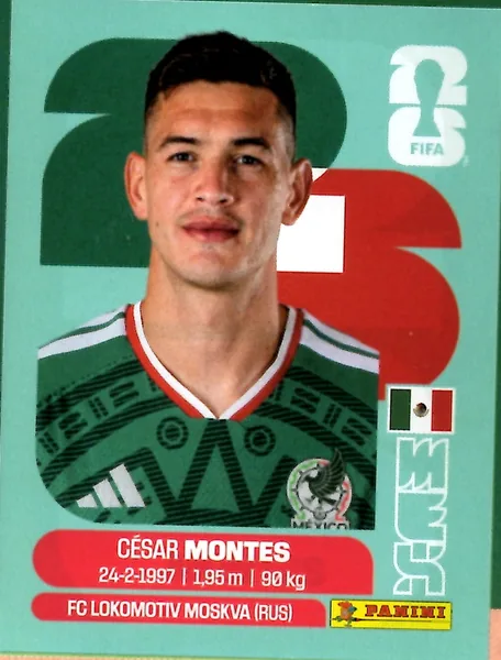 César Montes sticker #MEX5 - Panini FIFA World Cup 2026