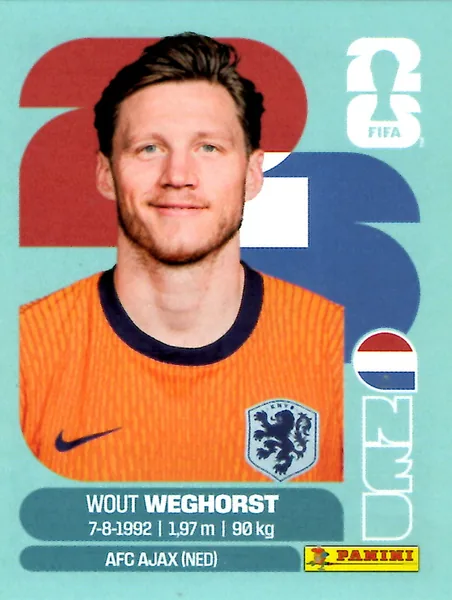 Wout Weghorst sticker #NED19 - Panini FIFA World Cup 2026