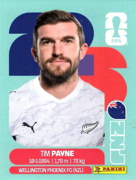 Tim Payne sticker #NZL6 - Panini FIFA World Cup 2026