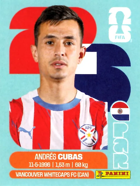 Andrés Cubas sticker #PAR12 - Panini FIFA World Cup 2026