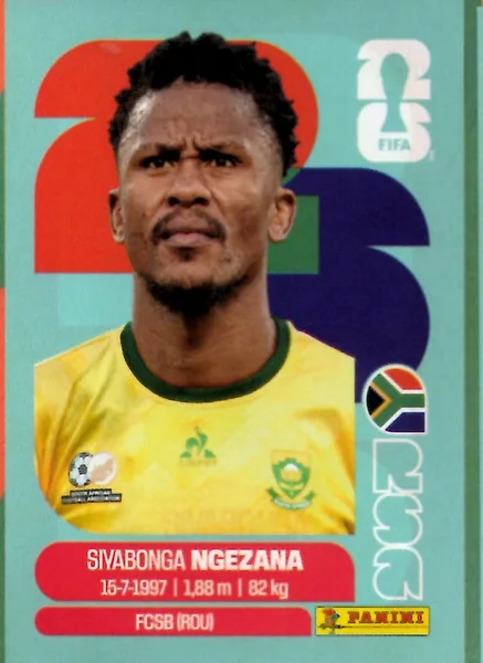 Siyabonga Ngezana sticker #RSA8 - Panini FIFA World Cup 2026
