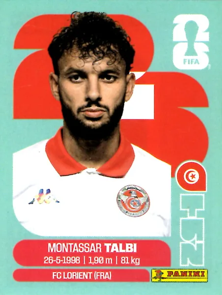 Montassar Talbi sticker #TUN5 - Panini FIFA World Cup 2026