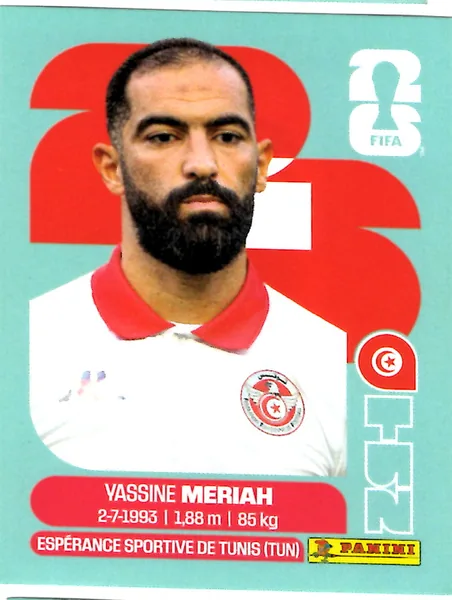 Yassine Meriah sticker #TUN6 - Panini FIFA World Cup 2026