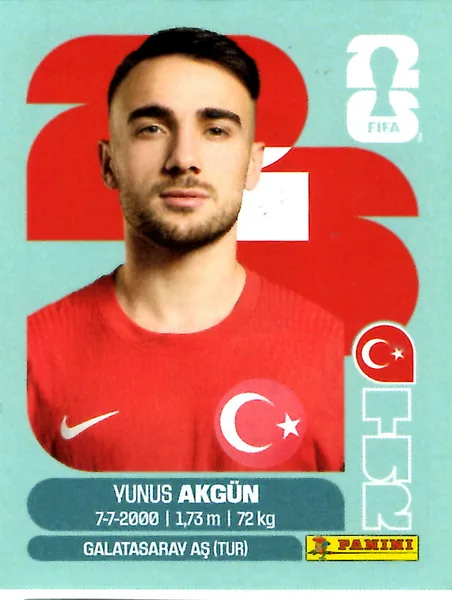 Yunus Akgün sticker #TUR16 - Panini FIFA World Cup 2026