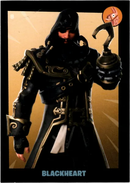 Blackheart sticker #61 - Panini Fortnite Black Frame Series