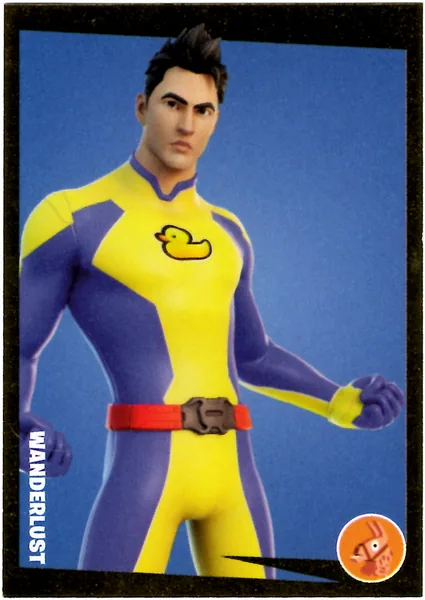 Wanderlust sticker #136 - Panini Fortnite Golden Frame Series