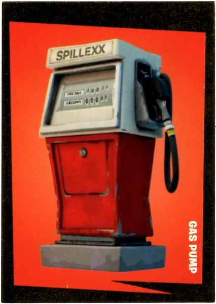 Gas pump sticker #230 - Panini Fortnite Golden Frame Series